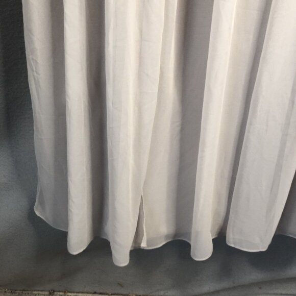 Vivian Diamond Formal Dress Womens 18 Gray Maxi Wedding Ruched Event Occasion - Picture 15 of 16